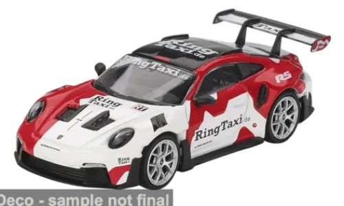 Mini GT Porsche 911 (992) GT3 RS, weiss/rot, 2025, 1:64, Best