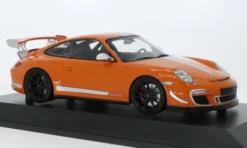 Minichamps Porsche 911 (997.II) GT3 RS 4.0, orange/silber, 2011, 1:18, New