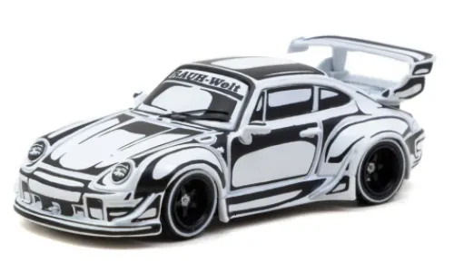 Tarmac Works Porsche RWB 993, silber, 1:64, Outlet
