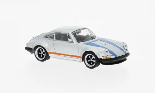 Pop Race Porsche Singer, silber/blau, 1:64,