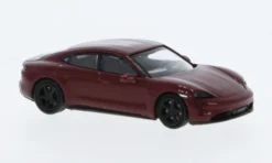 Minichamps Porsche Taycan Turbo S, dunkelrot, 2019, 1:87,