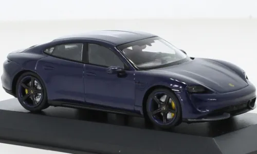 Minichamps Porsche Taycan Turbo S, dunkelblau, 2020, 1:43,