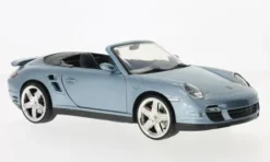 Motormax Porsche 911 (997) Turbo Cabriolet, hellblau, 1:18, Discount