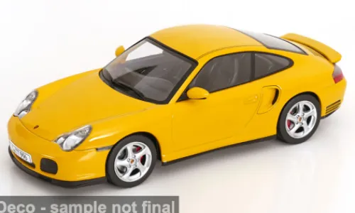 KK Scale Porsche 911 (996) Turbo, gelb, 2000, 1:18, New