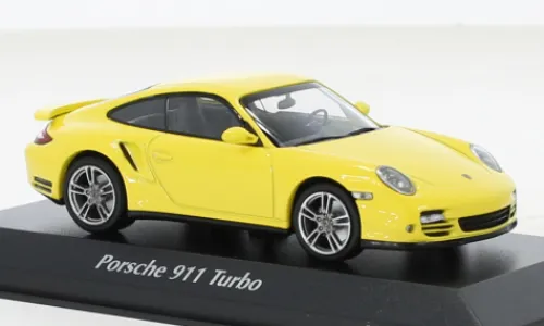 Maxichamps Porsche 911 (997) Turbo, gelb, 2009, 1:43, Hot