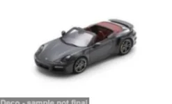 Spark Porsche 911 (992) Turbo S Cabriolet, anthrazit, 1:43, Hot