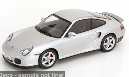 KK Scale Porsche 911 (996) Turbo, silber, 2000, 1:18, Hot