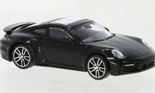 Minichamps Porsche 911 (992) Turbo S, schwarz, 2020, 1:87,