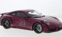Minichamps Porsche 911 (992) Turbo S Sport Design, dunkelrot, 2021, 1:18, Outlet
