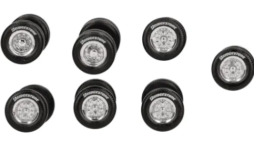 Herpa - Radsatz LKW, chrom, Bridgestone, 1:87, Clearance