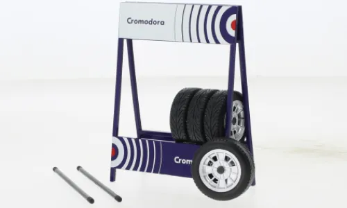 IXO - Räderset: Cromodora, silber, 1:18,