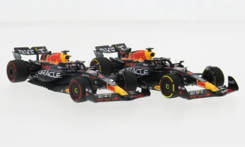 Minichamps Red Bull 2er Set: RB19, Formel 1, GP Austin, 2023, Oracle Red Bull Racing, Red Bull, #1, M.Verstappen, 1:43, Hot