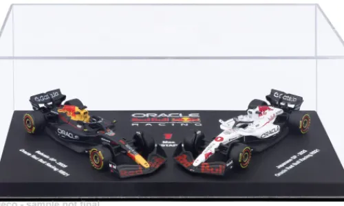 Bburago Red Bull 2er Set: RB21, Formel 1, 2025, Oracle Red Bull Racing, #1, M.Verstappen, 1:64, Hot