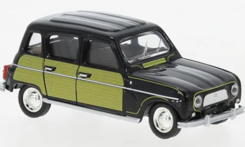 Norev Renault 4 Parisienne, schwarz/gelb, 1963, 1:64, Best