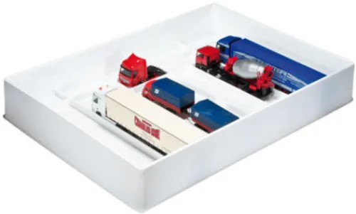 Herpa Sammelbox für LKW-Modelle und Zugmaschinen, weiss, 1:87, Clearance