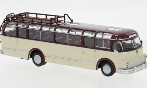 Brekina Starline Saurer 5 GVF-U, dunkelrot/beige, 1951, 1:87, New