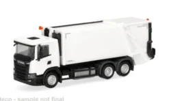 Herpa Scania CG17 Pressmüllfahrzeug Variopress, weiss, 1:87,