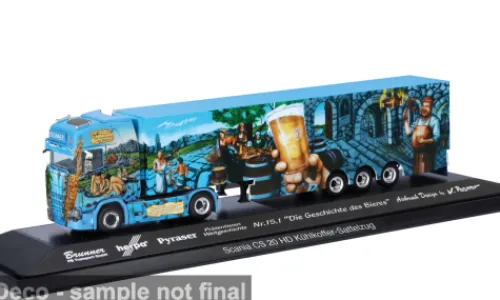 Herpa Scania CS 20 HD, Weltgeschichte 15.1, Die Geschichte des Bieres, PB Transporte, 1:87, Outlet