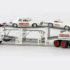 Brekina Set Dodge Autotransporter mit 3 PKW, 1975, Hurricane Helldrivers, 1:87, Discount