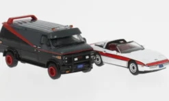 Brekina Set Vandura, schwarz/rot, 1983, 1:87, New