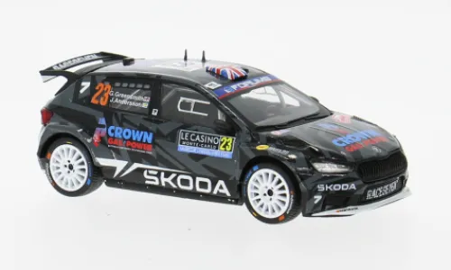 IXO Skoda Fabia RS Rally2, WRC, Rally Monte Carlo, 2025, #23, G.Greensmith/J.Andersson, 1:43, Hot