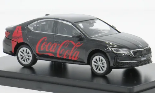 Abrex Skoda Octavia IV FL, schwarz, 2024, Coca Cola, 1:43, Hot