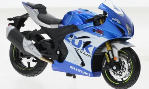 Bburago Suzuki GSX-R 1000 R, blau/silber, 2021, 1:18, Discount