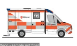 Rietze System Strobel RTW, 2018, Malteser Mainz, 1:87, Best