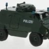 BoS-Models Thyssen UR-416 mit Räumschaufel, dunkelgrün, 1975, Polizei (D), 1:87,