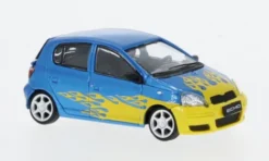 BM Creations Toyopet Yaris, blau/gelb, 1998, 1:64, New