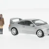 BM Creations Toyota GT Four-ID with Figures, silber, 1:64, Best