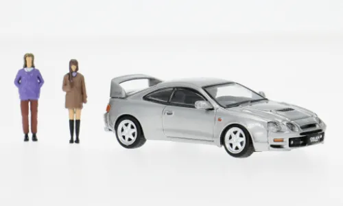 BM Creations Toyota GT Four-ID with Figures, silber, 1:64, Best