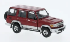 BM Creations Toyota Land Cruiser LC76, dunkelrot/silber, 1:64, New