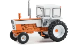 Greenlight - Tractor with enclosed Cab, orange/weiss, 1973, 1:64, Sale