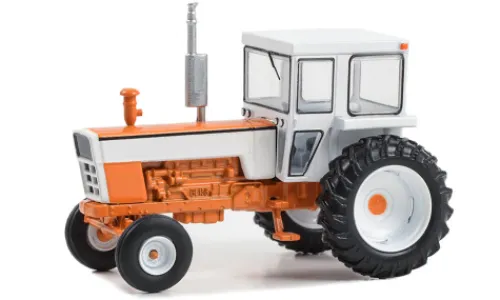 Greenlight - Tractor with enclosed Cab, orange/weiss, 1973, 1:64, Sale