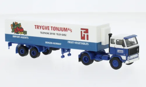 Brekina Volvo F 89 Koffer-SZ, 1972, Langtransport - Trigve Tonjum, 1:87, Clearance
