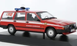 Minichamps Volvo 740 GL Break, 1986, Brandweer Grobbendonk, 1:18, Hot