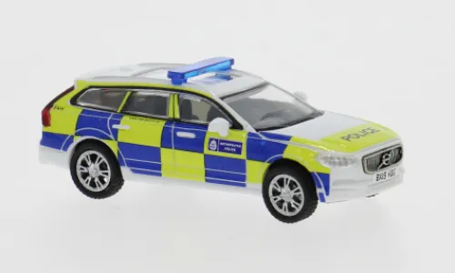 Micro City 87 Volvo V90, weiss/blau, 2017, Police (GB), 1:87, New