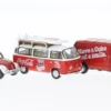 Oxford VW 3er-Set, Käfer, T2 Bus, T3 Kastenwagen, Coca-Cola, 1:76, Discount