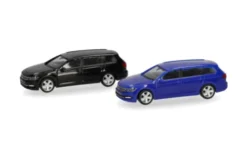 Herpa MiniKit VW 2er Set: Passat Variant, schwarz/blau, 1:87, Sale