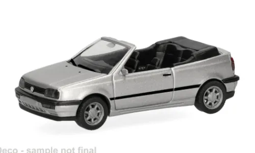 Herpa VW Golf III Cabriolet, silber, 1:87, Clearance