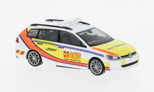 Rietze VW Golf VII Variant, First Responder ASB Boizenburg, 1:87, New