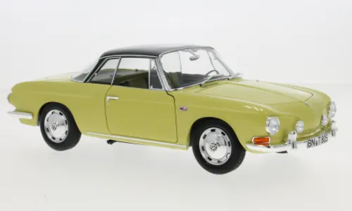 Norev VW Karmann Ghia Typ 34, gelb/schwarz, 1961, 1:18, Best