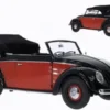 Sun Star VW Käfer Cabriolet, schwarz/rot, 1949, 1:12, Best