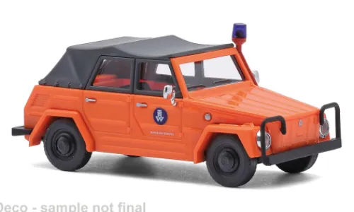 Busch VW 181 Kurierwagen, orange, 1970, THW, 1:87,