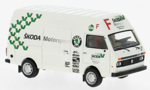 Brekina VW LT Hochraum-Kasten, 1985, Skoda Motorsport, 1:87,