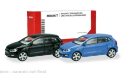 Herpa MiniKit VW Polo, schwarz/blau, 2014, 1:87, New