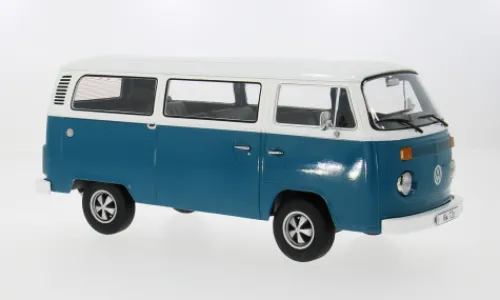 KK Scale VW T2b Bus, blau/weiss, 1972, 1:18, Hot