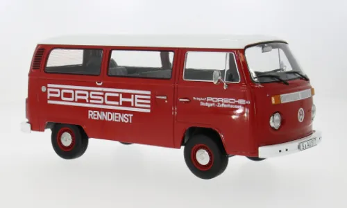 KK Scale VW T2b Bus, 1972, Porsche Renndienst, 1:18,