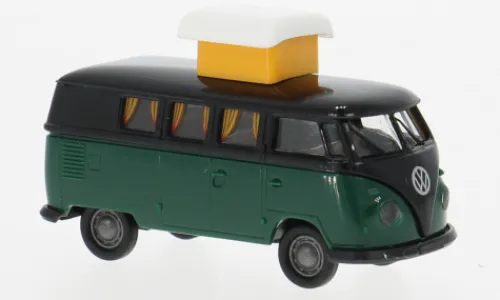 Brekina VW T1b Camper, schwarz/dunkelgrau, 1960, 1:87, Discount